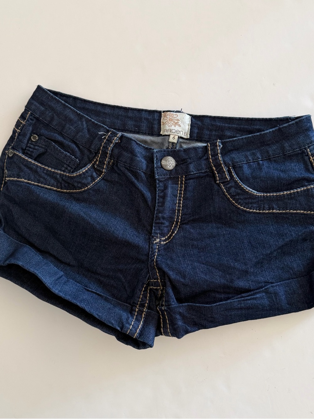 Vintage Dark Blue Denim Women's Shorts